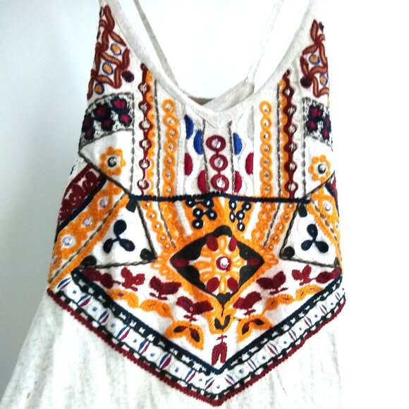 Zara knit embroidered strappy tank top camisole NWOT - Picture 2 of 8